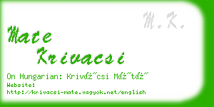 mate krivacsi business card